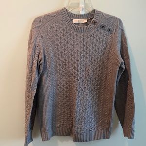 Grey cable knit sweater